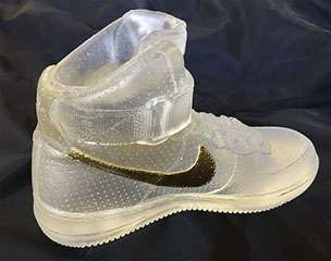 clear glass nike shoes